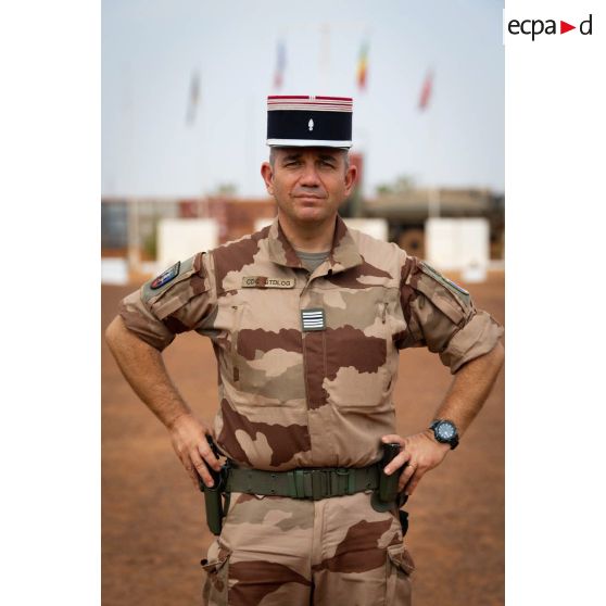 Portrait du colonel Marc Delavernhe du 516e régiment du train (RT) à Gao, au Mali.