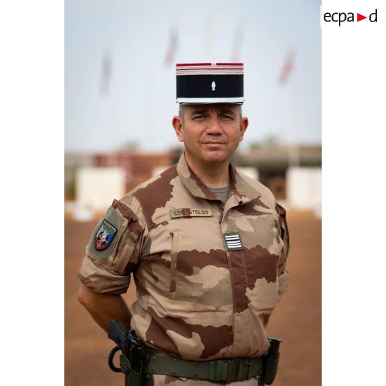 Portrait du colonel Marc Delavernhe du 516e régiment du train (RT) à Gao, au Mali.