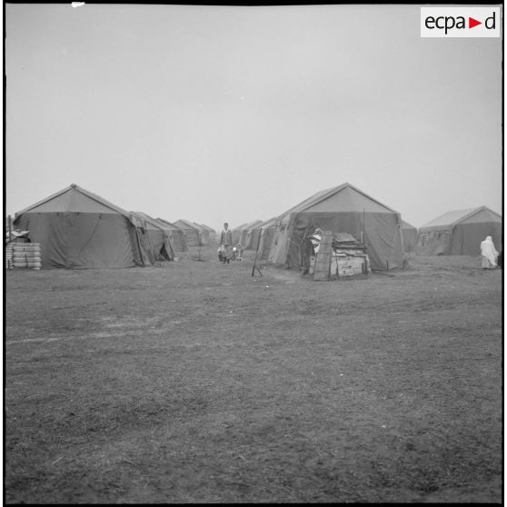 Camp de réfugiés harkis.