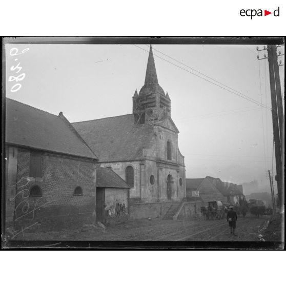 Chuignolles, Somme, l'église. [légende d'origine]