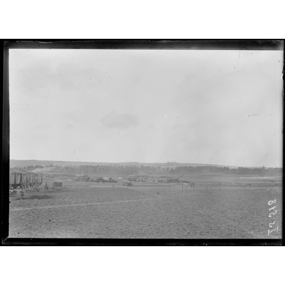 Châlons-sur-Vesle, Marne, panorama sur les batterie de grosses pièces. [légende d'origine]