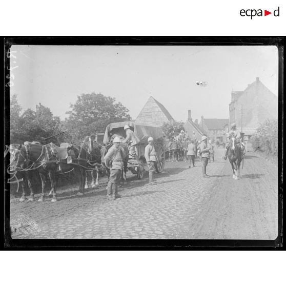 Roesbrugge. Convoi de ravitaillement français. [légende d'origine]