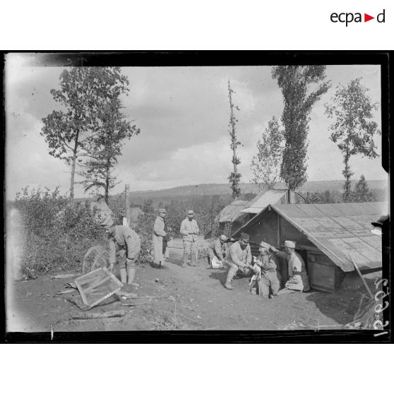 Sapicourt, Marne, cagna de la 10e section automobile de munitions du 115e RAL. [légende d'origine]