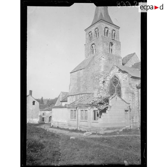 Hermonville, Marne, l'église. [légende d'origine]