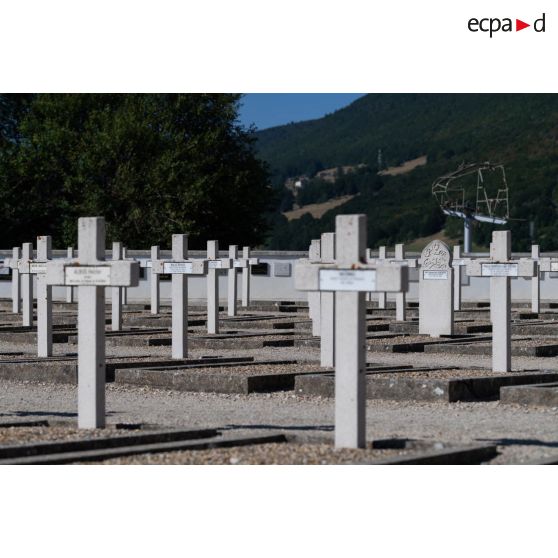 Rangées de tombes de la nécropole de Vassieux-en-Vercors.