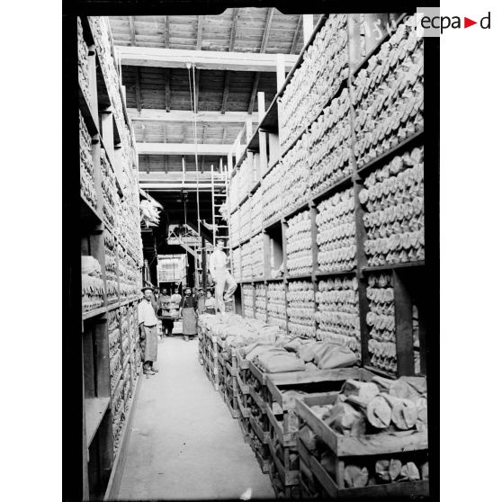 Carpentras. Usine Gilloux. Les marchandises en stock. [légende d'origine]