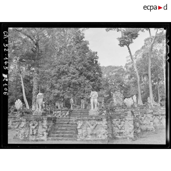 Angkor Thom : la terrasse des Eléphants.