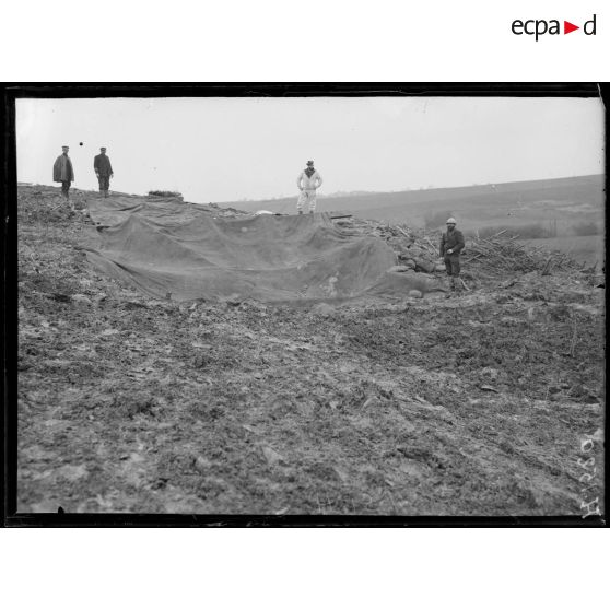 Région de l'étang de Parroy. La casemate camouflée.. [légende d'origine]