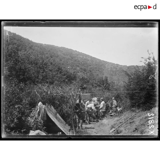 Oriovica. Campement dans le ravin des lièvres. [légende d'origine]