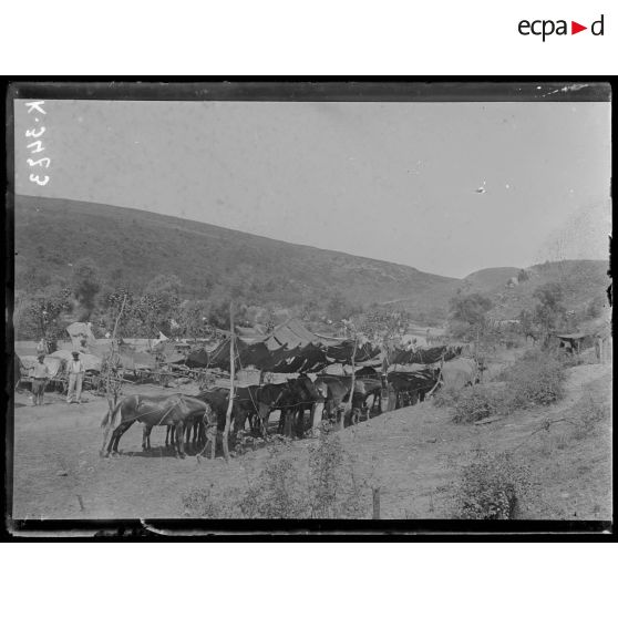 Kalinova Deré. Ligne de soutien. Cantonnement d'artillerie et d'infanterie. [légende d'origine]