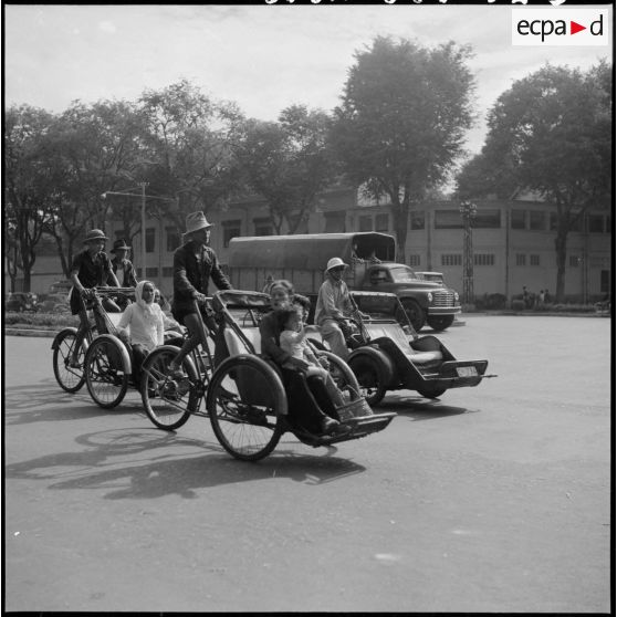 Les cyclo-pousses à Saigon.