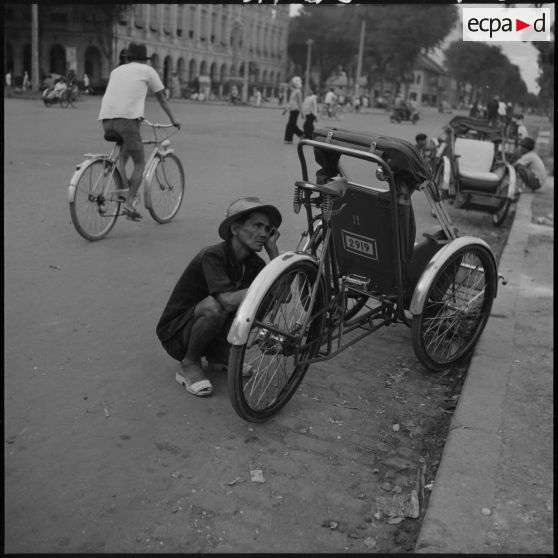 Les cyclo-pousses à Saigon.