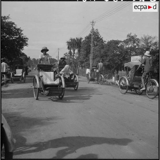 Les cyclo-pousses à Saigon.