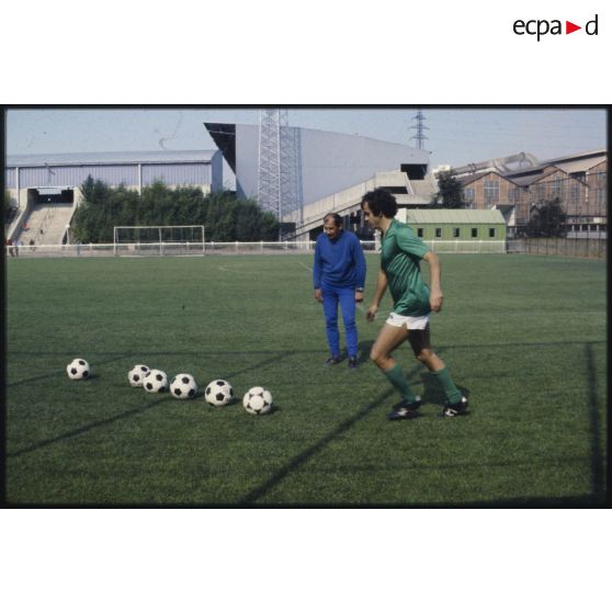 Entraînement au stade Geoffroy Guichard.