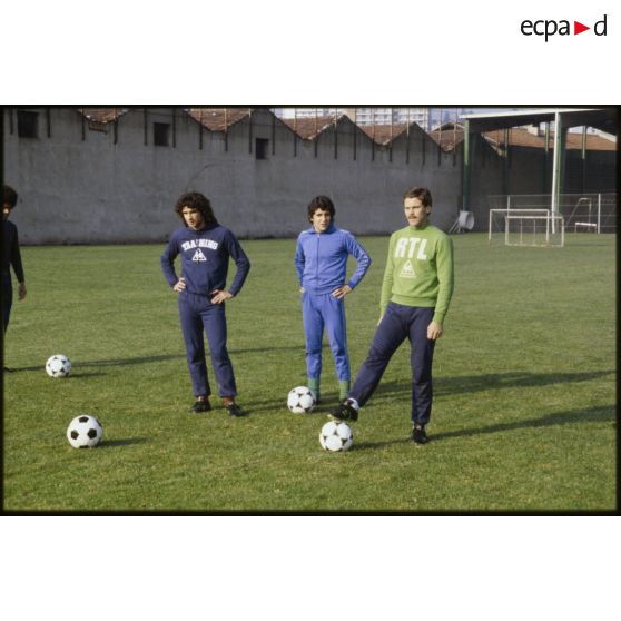 Entraînement au stade Geoffroy Guichard.