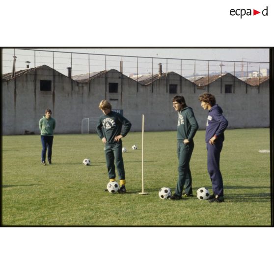 Entraînement au stade Geoffroy Guichard.