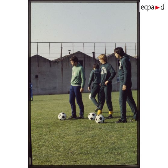 Entraînement au stade Geoffroy Guichard.