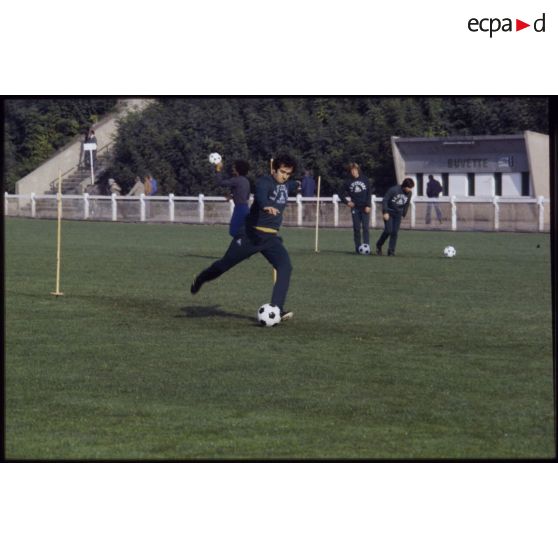 Entraînement au stade Geoffroy Guichard.