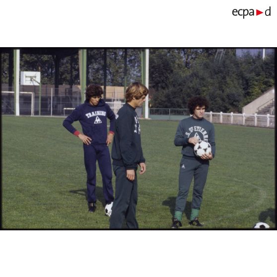 Entraînement au stade Geoffroy Guichard.