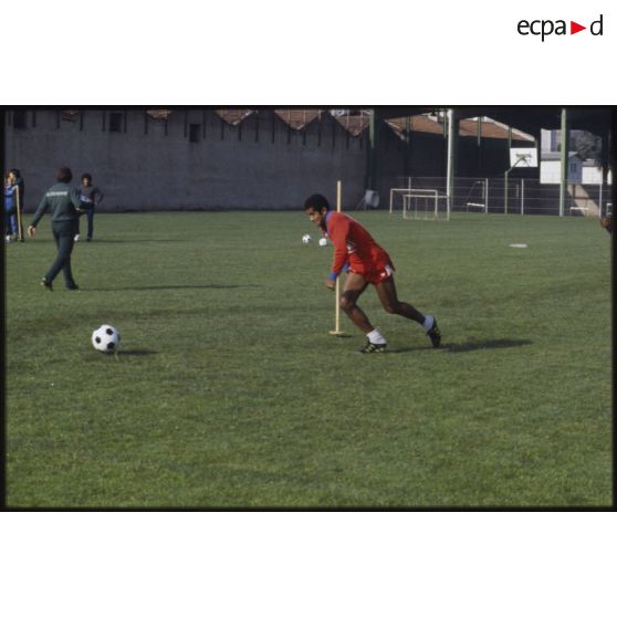 Entraînement au stade Geoffroy Guichard.