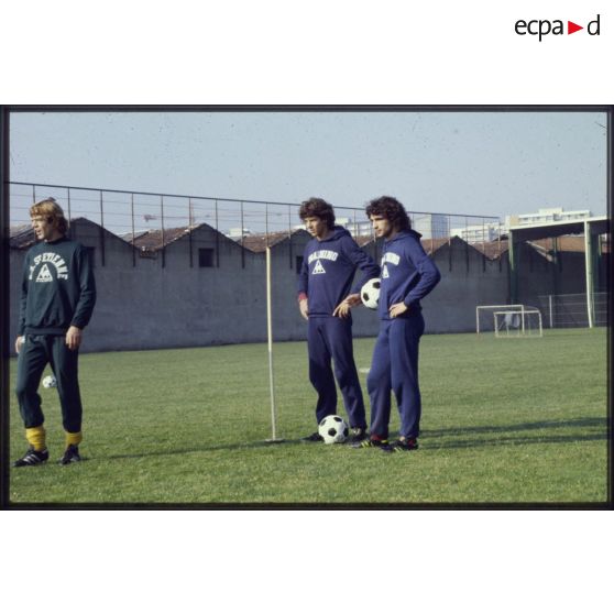 Entraînement au stade Geoffroy Guichard.