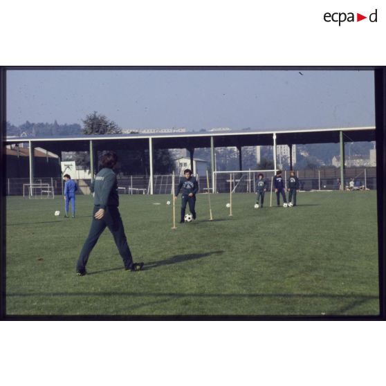 Entraînement au stade Geoffroy Guichard.