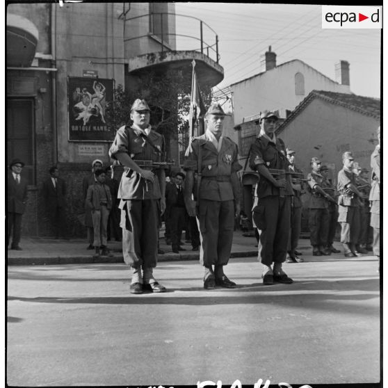 Prise d’armes avec le commando Georges à Saïda. [Description en cours]