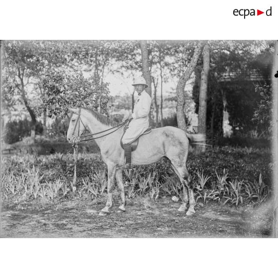 1062. Capitaine Dutertre à cheval. 3e chasseurs d'Afrique. [légende d'origine]