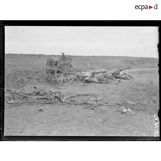 Près de Monchy-le-Preux, caisson "boche" explosé. [légende d'origine]