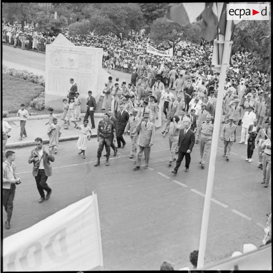 Visite du général De Gaulle à Saïda le 27 août 1959. [Description en cours]