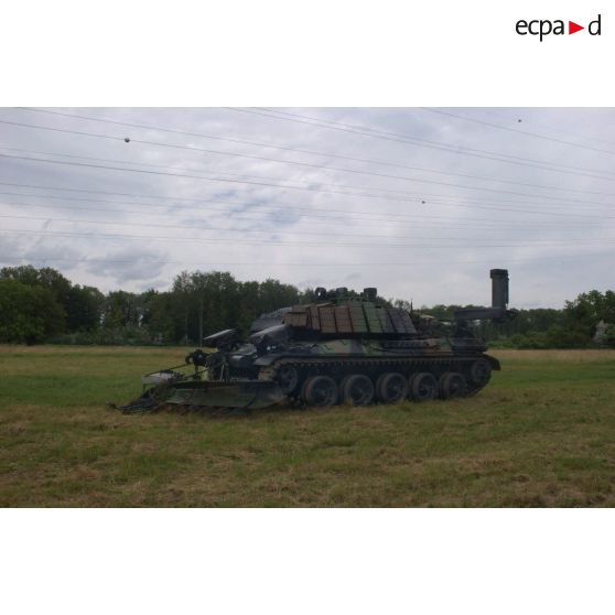 AMX-30 B2 DT (démineur télécommandé) équipé de charrues RAMTA.