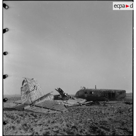 Epave d'un bombardier allemand Heinkel He-111.