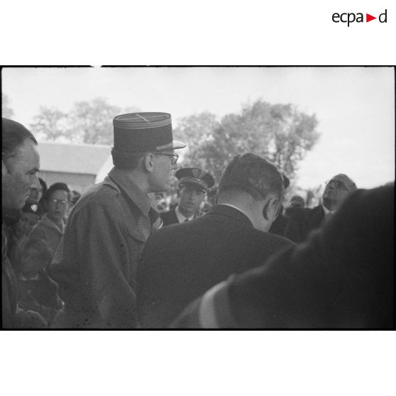 Discours du capitaine Maurice Schumann lors de la cérémonie commémorative du débarquement du 6 juin 1944.