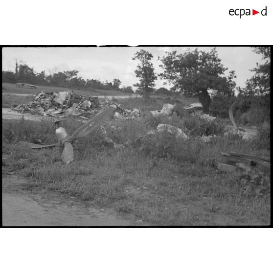 Cimetière d'épaves d'avions dans le secteur de Lorient.