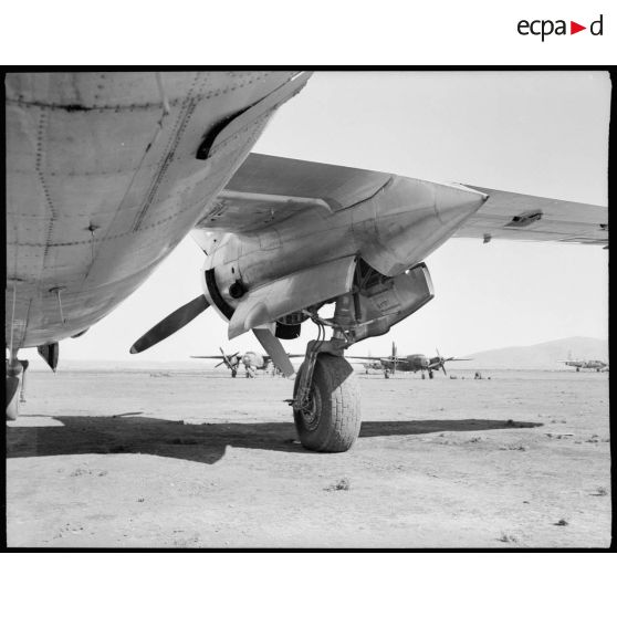 Les bombardiers sur la piste.