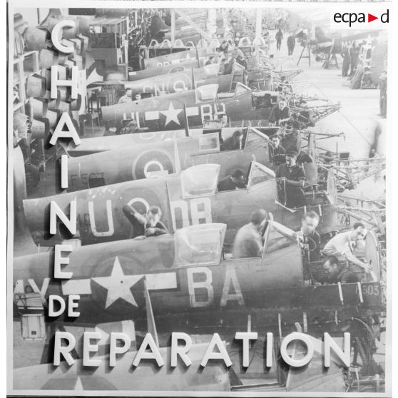 Photomontage de la chaîne de réparation de l'atelier de Blida.