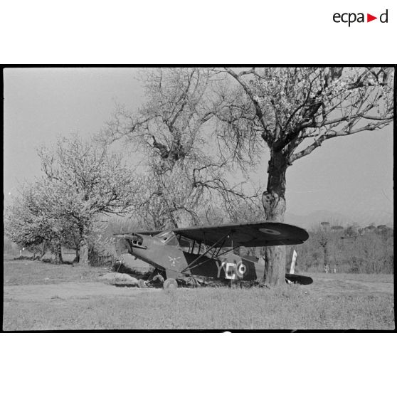 Piper Cub camouflé en Italie.