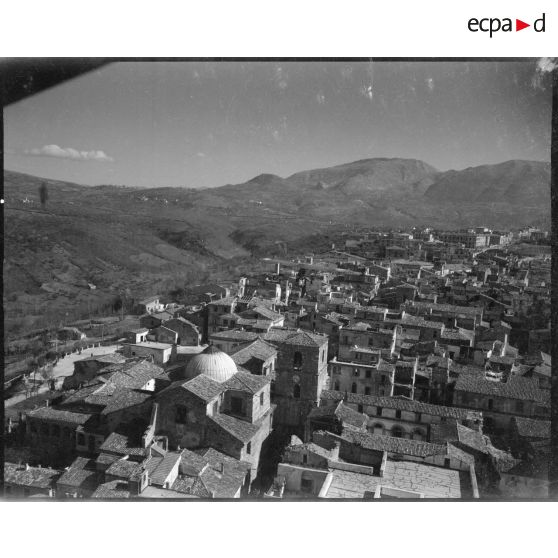 Vue aérienne d'Isernia en Italie.