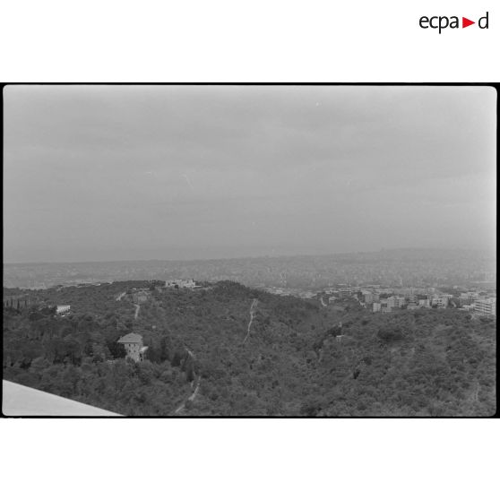 Vue de l'environnement de la caserne de l'état-major libanais à Beyrouth.