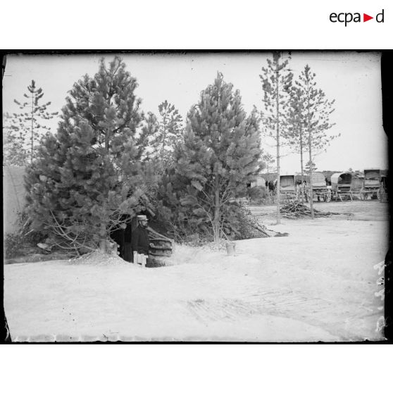 Piemont (camp de Châlons), 4e armée, cantonnement du 1er Génie. [légende d’origine]