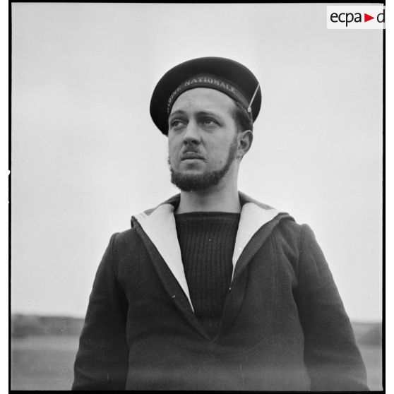 Portrait du matelot Jouan, membre d'une équipe de marins démineurs de la Marine nationale.