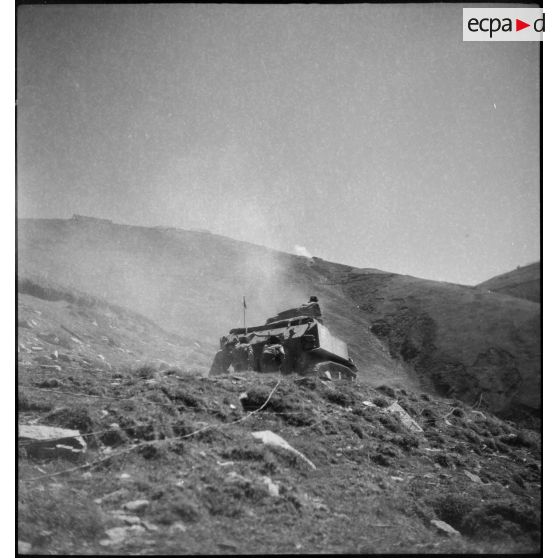 Char léger Stuart M5 A1 du 1er régiment de fusiliers marins (RFM).