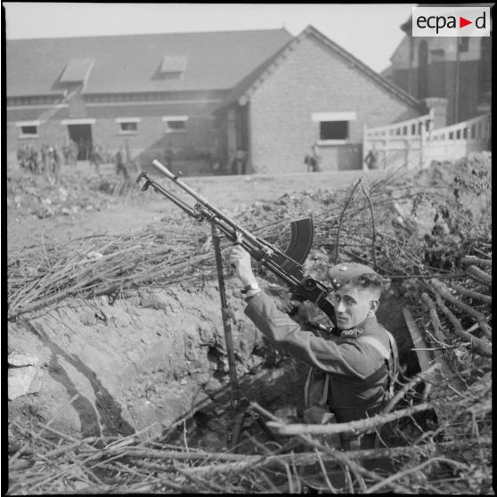 Soldat du Royal Welsh Fusiliers du corps expéditionnaire britannique.