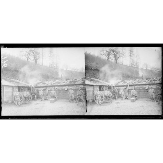 Forêt d'Argonne. Le Rond Champ (sud est de Vienne le Château) (Marne). Les cuisines. [légende d'origine]