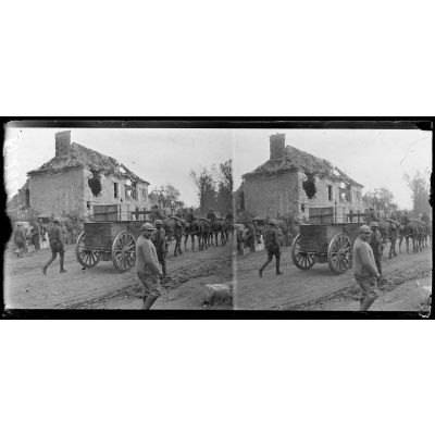 Attaque du 18 juillet 1918. Forêt de Villers-Cotterêts (Aisne). Troupes américaines à la lisière de la forêt de Villers-Cotterêts. [légende d'origine]