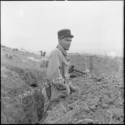 Le lieutenant Blankford qui commande la 10e compagnie du 3/5e REI (3e bataillon du 5e régiment étranger d'infanterie).