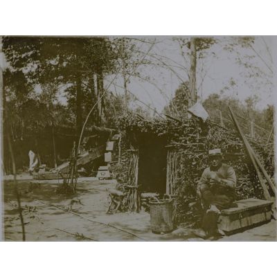 [Poste d'artillerie sur le front lors de la première guerre mondiale].
