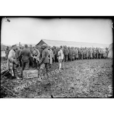 Le camp de prisonniers allemands à Souilly dans la Meuse.