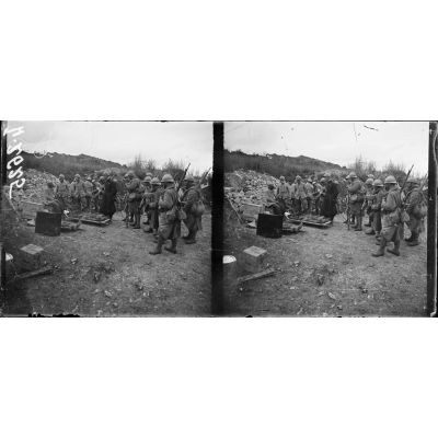 Cote 304, Meuse, tranchée Duval, blessés allemands au PS de 1ère ligne. [légende d'origine]