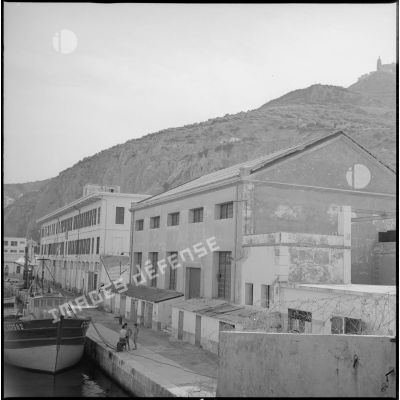 [Bateaux et habitations au port de plaisance d'Oran.]